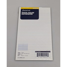 Filofax Personal White Ruled Notepaper Refill #133008