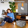 Vinyl Record Storage Box for 7"/45 RPM LPs, Grey Case