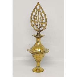 Surmedaani with Unique Kharbooza Design Embossed Surmedani A Traditional Item and Gift for All Occasions Golden Size 15 x 5 cm