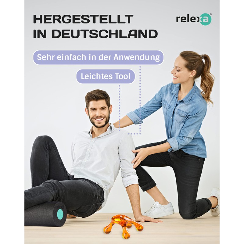 RELEXA Hand Massage Tool | Massage Tool with 4 Contact