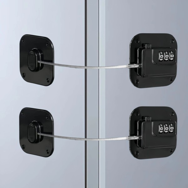 Teilybao 2 Pack Heavy Duty Combination Fridge Lock - Child/Baby