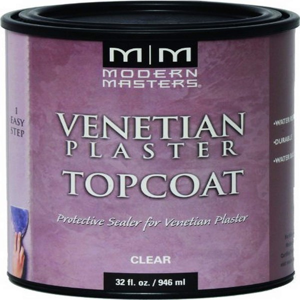 Modern Masters 1 qt VP300 Clear Venetian Plaster Water-Based Venetian Plaster Topcoat