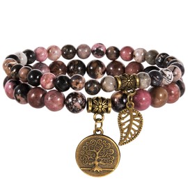 Farfume Chakra Bracelet, Real Stones Gemstone Bracelet for Women