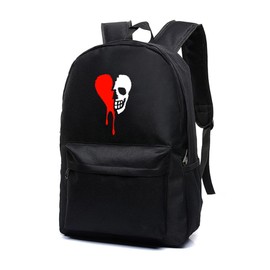 MiAnMiAn Gothic Broken Heart Skull Drip Unisex Classic Canvas Backpack for School Bookbag Laptop Bag