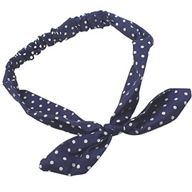 Topkids Accessories Headband Bandeau Headbands Head Band Bandeaux Leopard Print Headband Bandeau Polka Dot Headband Floral Headband For Women, Ladies, Men, Kids (Spotted Navy)