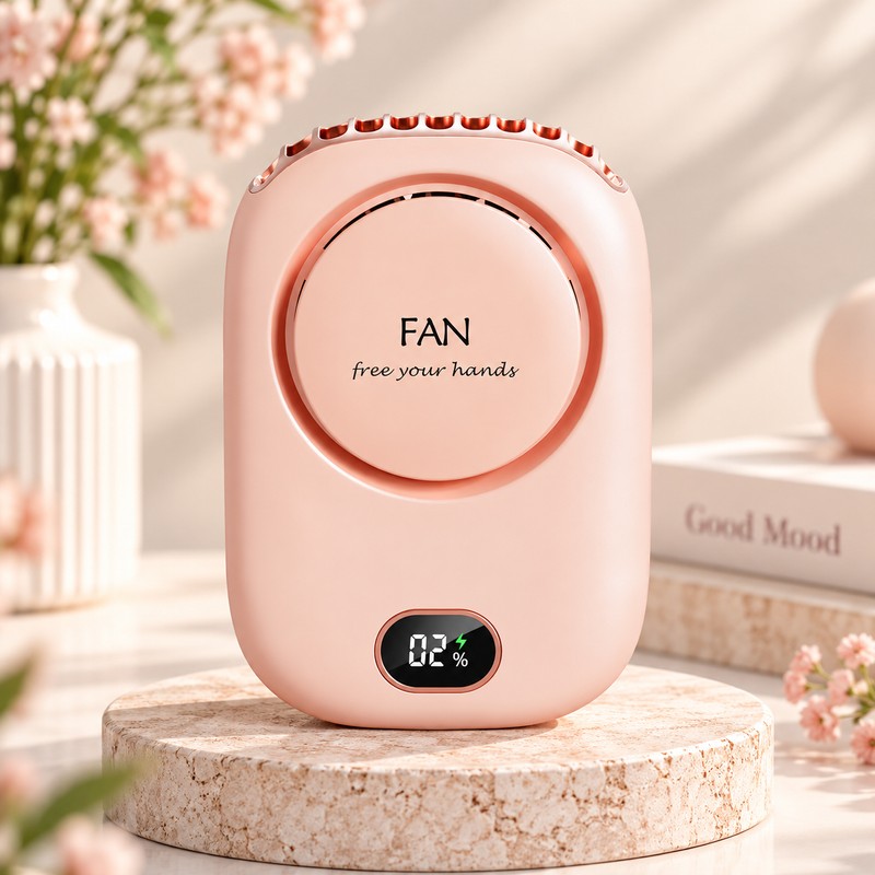 Portable Wearable Fan for Outdoor Use – 3-Speed Rechargeable Cooling