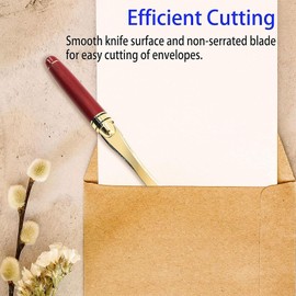 RSYHVG Wooden Handle Letter Opener Envelope Opener Split File Envelope Stationery Opener for Home Office School(Golden)