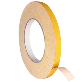 KLEBESHOP24 Double Sided Fabric Tape | Fabric Tape | White | High Instant Adhesion | For Fixations & Bondings | 11 mm x 25 m