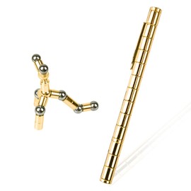 Jagowa Multifunction Magnetic Writing Pen, Fidget Pen, Decompression Metal Ballpoint Pen for Touch Screens, Stress relief Toy Pen for Adults/Kids, Gold
