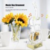 Cello Shaped Music Box with LED Lights Transparent Musical Box