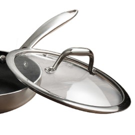 Iris Ohyama PDG-SG16 Stainless Steel Glass Lid, 6.3 inches (16 cm), Diamond Grace, Silver