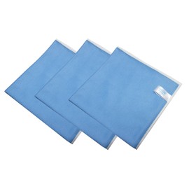 HELOME 3 x Microfibre Glass Cloths for Wet and Dry Cleaning of Smooth Surfaces. Window Cloth for Glass/Panes/Mirrors for Lint and Streak-free Surfaces. High Dirt Absorption Power