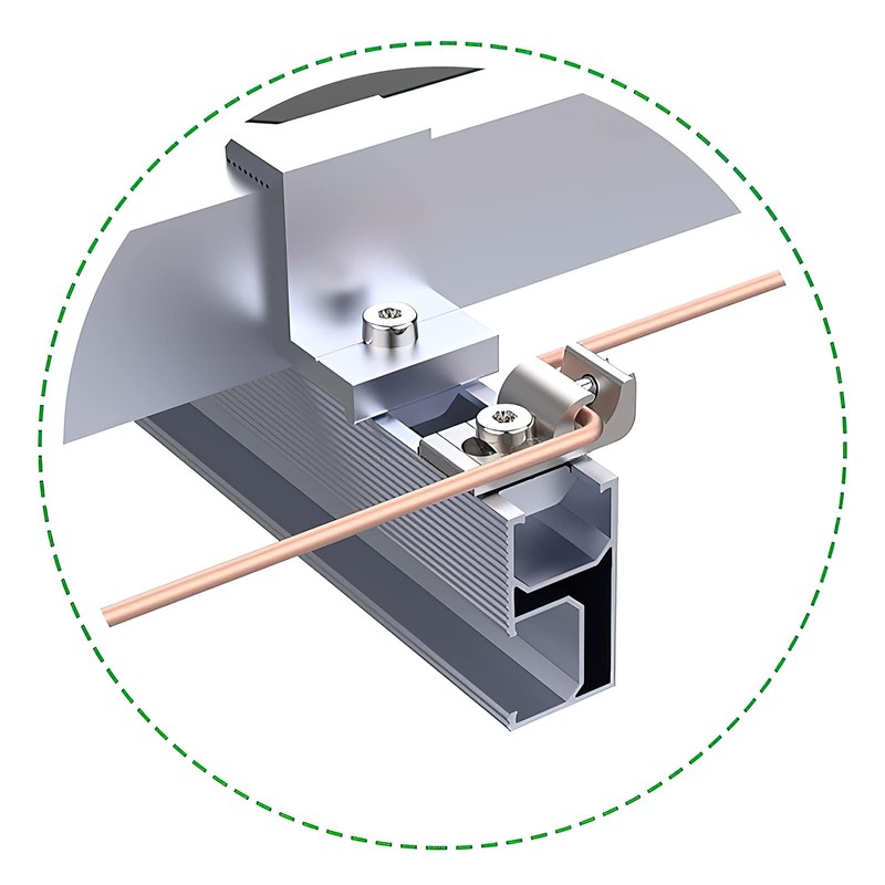 Standard Solar Panel Grounding Clip for Solar Mounting System, 4