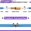Josaton Straight Brass Barb Fitting Reducer 6Pcs Barb Splicer Fit