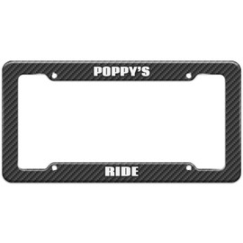 GRAPHICS & MORE Carbon Fiber Pattern License Plate Frame Ride Names Female Pe-Pu - Poppy