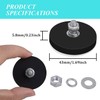 2Pcs Rubber Coated Magnets with M6 Threaded Studs and Nuts,
