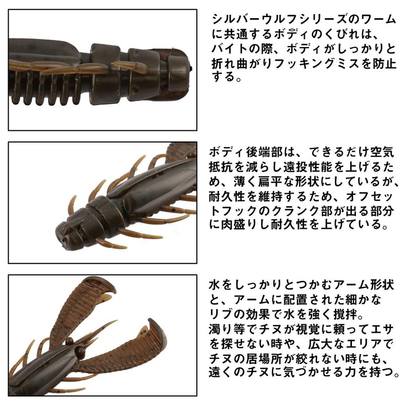 Daiwa Silver Wolf Urban Twister 2.5 Red Claw Lures