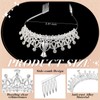20 Pcs Crystal Queen Tiara Crown for Women with Combs,