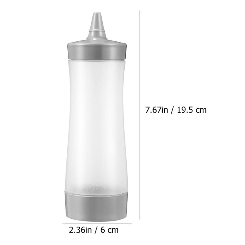 Kichvoe 4 Unidades de Botellas de Condimento Exprimibles con Tapa