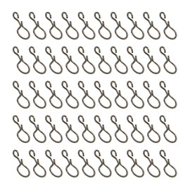 PATIKIL 0.43" x 0.1" Fly Fishing Snap 100 Pack Stainless Steel Quick Change No Knot Fast Snap Lure Connector Jig Lures Fishing Clips for Freshwater Saltwater Black