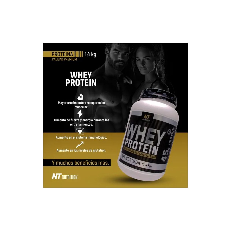 Whey Protein 54 Servicios 1400g Suero De Leche Nt Nutrition