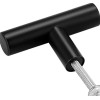 LIZOFERTAS Jaladera Tipo Botón Acero Inox 40 Mm Negro 10