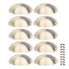 Yetaha Cup Handles for Drawers, 10 Shell Pull Handles, 82x35mm