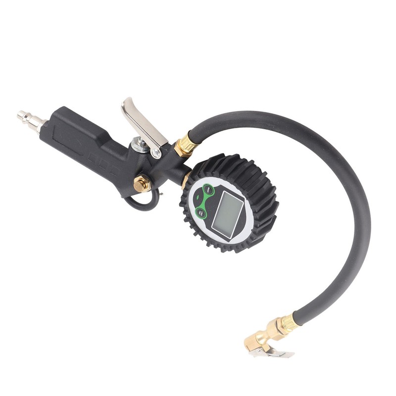 LCD Tire Inflator with Digital Pressure Gauge 1/4in NPT Quick