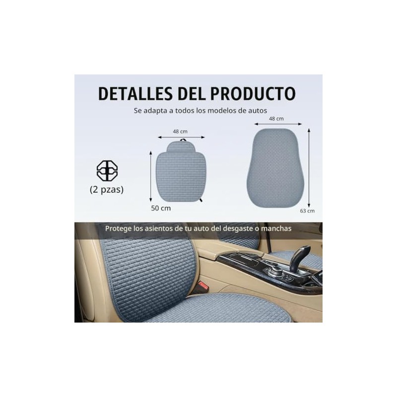 Yourkar Funda para Asiento de Coche – Set 4 piezas