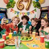 6 7 Meme Gen Crazy Straws for Kids Ninja Green