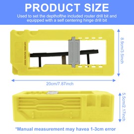 OBEST Door Hinge Template, Door Hinge Template for Router, Robust Door Hinge Installation Kit Template, Fits 3 to 5 Lengths and 1/4 or 5/8 Thickness for Hinge Installation