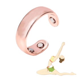 ZCVFA Stainless Steel Auvulis Migraine Rings Magtherapy Lymphatic Drainage Rings Lymph Nodes Acupuncture Therapy Anti Snoring Ring Migraine Relief Health Jewelry for Men and Women（Rose Gold）