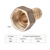 sourcing map Brass Barb Hose Fitting Connector Adapter 16mm Barbed