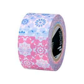 Nichiban DK-WAN25D2 DK-WAN25D2 Deer Kitchen Wazaari Tape, Patterned Type, Tile, 1.0 inches (25 mm x 6 m), Cut by Hand, Food Storage Labels, Stickers, Kitchen Tape, Seal, Date, Shelf Life, Freezer