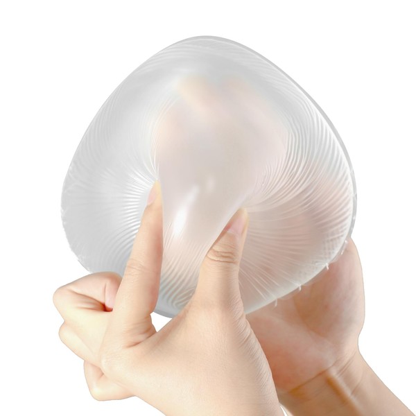 ONEFENG Mastectomy Breast Prosthesis, Triangle Concave Silicone Breast Forms Bra-Inserts