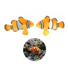 LDEXIN 2 Pack Silicone Artificial Aquarium Floating Clownfish Decoration Fish