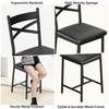 IDEALHOUSE Bar Stools Set of 4, Upholstered Bar Chairs with
