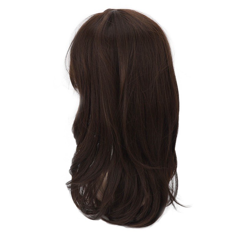 Women Synthetic Wig Long Straight Black Wigs Elastic Hair Wig