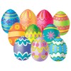 Beistle 44307 10-Pack Miniature Easter Egg Cutouts for Parties, 4-1/2-Inch