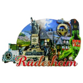 Souvenir Magnet Rüdesheim 8 x 5.5 x 1 cm Fridge Magnet City Decoration GCG 719524