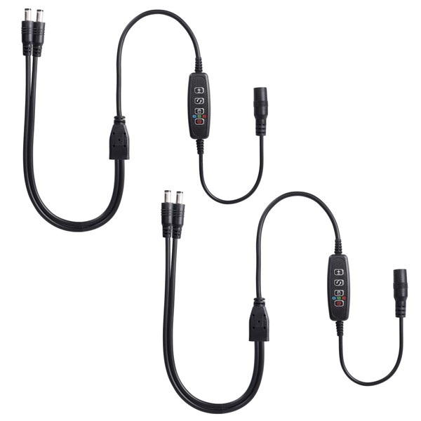 GINTOOYUN 2 PCS DC5.5mmx2.1mm Grow Light Switch Cable DC 5.5mm