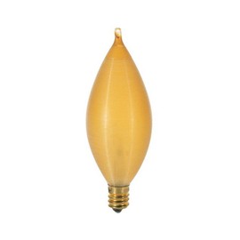 Satco S2706 25 Watt C11 Incandescent, Spun Amber, Candelabra Base, 120 Volts (Pack of 2)