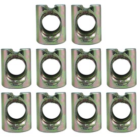 10 PCS Metric M8 Barrel Nuts Cross Dowels Slotted Nuts Baby Bed Crib Screws Hardware Replacement Kit for Bunk Bed Beds Headboards Chairs Furniture M8x12mmx15mm Color zinc