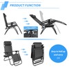JUMMICO Zero Gravity Chair Patio Outdoor Adjustable Reclining Folding Chair