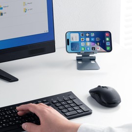 サンワサプライ スマートフォンスタンド（2関節） PDA-STN81GY