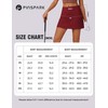 PINSPARK Womens Skorts Tummy Control Golf Tennis Skirts with 4
