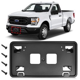 TOP-MAX License Plate Bracket Compatible with 2021-2023 Ford F150 3.3L V6 5.0L V8 Accessories, Front Bumper License Plate Holder Frame Replace for ML3Z-17A385-AB