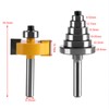 1/2"H - 1/4" Shank Rabbet Router Bit with 7 Bearings