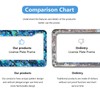 Faux Abalone License Plate Frame Abstract Blue License Plate Frames