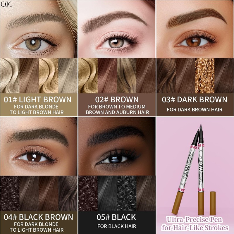 2 in 1 Eyebrow Pencil, Eyebrow Pencil with Two Ends